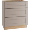 Richmond Shaker Kitchen Cabinet, Drawers, Vesuvius Gray, 24x34.5x24