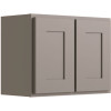 CNC CABINETRY Luxor 2-Door Wall Cabinet, 24"w X 24"h X 12"d, Shaker Misty Grey