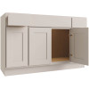 CNC CABINETRY Luxor 4-Door Vanity Base Cabinet, 54"w X 34.5"h, Shaker White