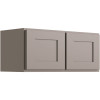 CNC Cabinetry Luxor 2-Door Wall Cabinet, 33"w X 15"h X 12"d, Shaker Misty Grey