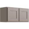 CNC CABINETRY Luxor 2-Door Wall Cabinet, 36"w X 24"h X 12"d, Shaker Misty Grey