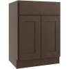 CNC CABINETRY Luxor Vanity Base Cabinet, 33"w X 34.5"h X 21"d, Shaker Espresso