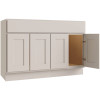 CNC Cabinetry Luxor Vanity Base Cabinet, 48"w X 34.5"h X 21"d, Shaker White