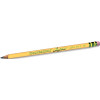 Dixon Ticonderoga TICONDEROGA LADDIE WOODCASE PENCIL W/ ERASER, HB #2, YELLOW BARREL, DOZEN