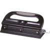 Business Source 9/32 in. Heavy-Duty 3-Holes Adjustable Punch, Black (40-Sheet)