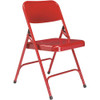 National Public Seating 200 Series Red Premium All-Steel Double Hinge Folding Chair (4-Pack)