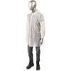 Ambishield Polypropylene Labcoat 5 Snaps No Pocket Elast Wrist LG Wht Case Of 30