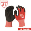 Milwaukee Medium Red Nitrile Level 1 Cut Resistant Dipped Outdoor & Work Gloves, 1 Pair
