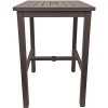 Grosfillex 42x28 Sigma Bar Height Table, 100% Aluminum, Black