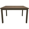 Grosfillex 48x34 Inch Sigma Table, 100% Aluminum, Fusion Bronze
