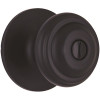 Shield Security Fancy Mushroom Privacy Knob,  Bed/Bath, Matte Black