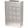 Alpine Industries 13 Gallon Ss Perforated Rectangular Decorative Trash Can