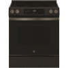 Ge 5.3 Cubic Feet Electric Convection RanWith No Preheat Air Fry Black Slate