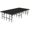 National Public Seating 3' X 8' Stage, 16" Height, Black Carpet