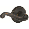 Schlage F-Series Lock F10 Passage Flair Lever Style Aged Bronze