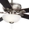 Seasons Rexburg 52" Brushed Nickel Indoor Ceiling Fan with Light and Reversible Greywash/Espresso