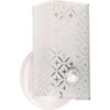 Satco Nuvo White One-Light 7 Vanity With Diamond U Channel Glass