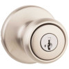 Kwikset Tylo Satin Nickel Keyed Entry Door Knob Featuring SmartKey Security Kwikset Tylo Satin Nickel Keyed Entry Door Knob Featuring SmartKey Security