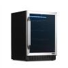 NewAir Flipshelf 24" 179 Can Or 49 Bottle, Built-In Or Freestanding Wine And Beverage Fridge With Reversible Shelves