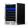 NewAir 24" Built-In 52 Bottle Compressor Wine Fridge In Stainless Steel  Precision Digital Thermostat