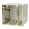 Allied Moulded 2-Gang Adjustable Slider Box, Vertical, Beige