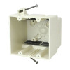 Allied Moulded 2-Gang New Work Fiberglass Switch/Outlet Box, Off White