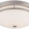 Satco Neval Brushed NICKEL Two-Light Flush Fixture