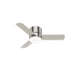 Hunter Fan 44" Minimus Low Profile Ceiling Fan With LED Light, Brushed Nickel