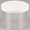 8 Ounce Clear Plastic Paint Jar And Lid
