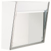 Generic Private Brand 24w X 19-1/2"h Top Lighted Sliding Door Mirror Medicine Cabinet