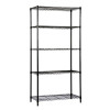 Quantum Storage Systems Wire Shelving Starter Kit 42x24x74 Black Epoxy Finish
