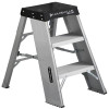 Louisville Ladder Ay8000 3 Ft. 300 Lb. Aluminum 3-Step Stool