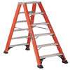 Louisville Ladder Fm1400hd 6 Ft. 375 Lb. Fiberglass 5-Step Twin Step Ladder