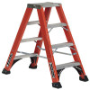 Louisville Ladder Fm1400hd 4 Ft. 375 Lb. Fiberglass 3-Step Twin Step Ladder