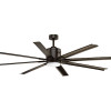 Progress Lighting 72 In. 8-Blade LED Ceiling Fan W/ Light (Antique Bronze)