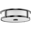 Progress Lighting Gilliam 3-Light Flush Mount, 16", Matte Black, Frosted