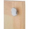 1.5 In. Flat Round Chrome Cabinet Knob, 25-Pack