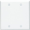 Leviton White 2-Gang Blank Plate Wall Plate