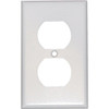 Leviton 1-Gang Duplex Outlet Wall Plate, White