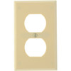 Leviton 1-Gang Duplex Outlet Wall Plate, Ivory