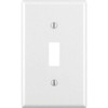Leviton 1-Gang White Toggle Wall Plate Package Of 10