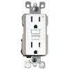 Leviton 15 Amp 125v Nema 5-15r Duplex Gfci Receptacle With Led, White