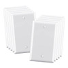 Maintenance Warehouse 1-Gang Unbreakable Polycarbonate Standard-Size Blank Wall Plate In Gloss White, 10-Pack