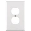Leviton 1-Gang White Midway Duplex Outlet Nylon Wall Plate,package Of 10