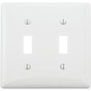 Hubbell 2-Gang White Toggle Wall Plate