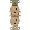 Hubbell Wiring 15-Amp Push Terminal Duplex Outlet, Ivory