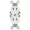 Leviton 15 Amp 2-Wire Duplex Outlet, White
