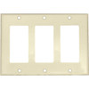 Leviton 80411-W 3-Gang Decorator/Rocker Wall Plate (White)