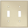 Leviton Ivory 2-Gang Toggle Wall Plate