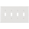 Leviton White 4-Gang Toggle Wall Plate